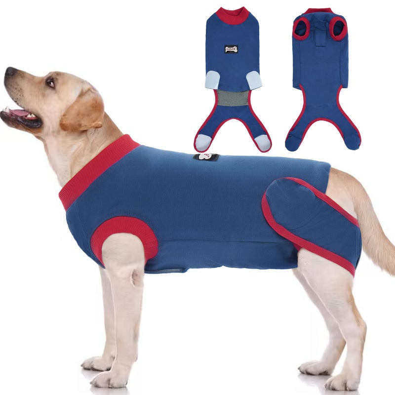 IDOMIK Dog Recovery Suit for Female Spay - Adjustable Anti-Licking Dog Post Surgery Onesie, Male Female Dog Neuter Spay Suits, Soft Abdominal Wound Bandage & E-Collar Cone Alternative - Image 1